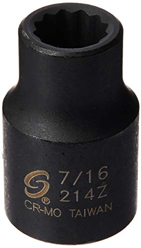 [해외]Sunex 214z 1/2-Inch Drive 7/16-Inch 12-Point Impact Socket