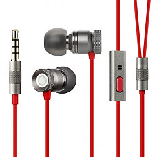 [해외]GGMM Nightingale “” Heavy Bass In-Ear Noise-Isolating Earbuds Headphones w/Dynamic Dual Drivers & Universal 1-Button Remote/Microphone (Gunmetal)