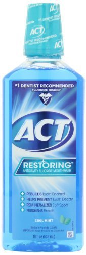 [해외]Act Mw Restre Mint Size 18z Act Cool Splash Mint Restoring Anticavity Mouthwash (Pack of 2)