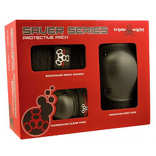 [해외]Triple 8 Saver Series Wristsavers/Kneesavers/Elbowsavers (Black, Medium, 3 Pack)