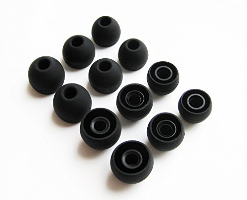 [해외]12pcs: 4 Small, 4 Medium, 4 Large (Black) Soft Replacement Eartips Earbuds Set for AKG by Harman: K324P, K321, K328, K330, K340, K374, K375, K390, and K391 NC In-Ear Earphones