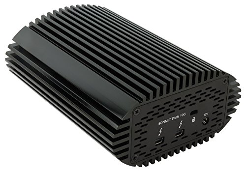 [해외]Sonnet Technologies TWIN10G-TB2 Dual Port 10 Gigabit Ethernet Thunderbolt 2 Adapter, Twin, 10 gram