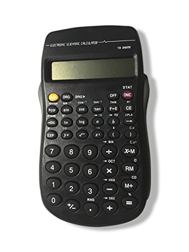 [해외]Scientific Calculator 10 Digit Memory Display 56 Functions - Negatives, Percentages, Ratios, Discount, Exponents & Roots, Algebra, Geometry, Statistics, Negative Decimal Exponents. i.e. 3 ^ -1.5