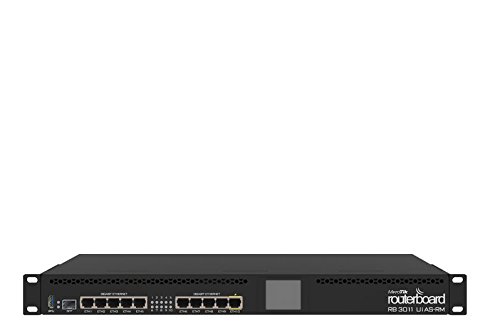 [해외]Mikrotik RB3011UIAS-RM RouterBOARD 10xGigabit Ethernet, USB 3.0, LCD, RB3011