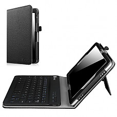 [해외]Fintie Keyboard Case for 2016 NuVision TM800W560L/2017 NuVision TM800P610L/Solo 8" TM800W610L/TM800W630L 8-Inch Windows Tablet, Folio PU Leather Cover with Removable Bluetooth Keyboard, Black