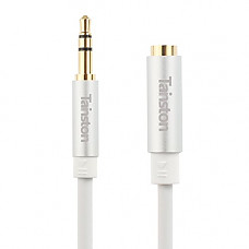 [해외]Tainston AUX Stereo Audio Extension Cable(15 Feet)3.5mm Exthesion cable Male to Female Gold Plated for Car Stereos,Smartphones,Tablets,MP3 and more-White
