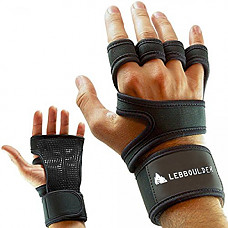 [해외]Workout 장갑 , Weight lifting gloves with Wrist Support for Fitness, WOD, Gym Cross Training & Powerlifting - Silicone Padding to avoid Calluses - Suits Men & Women, Strong Grip (Black, X-Large)