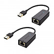 [해외]Cable Matters 2-Pack USB to Ethernet Adapter (USB 2.0 to Ethernet / USB to RJ45) Supporting 10 / 100 Mbps Ethernet Networkin Black