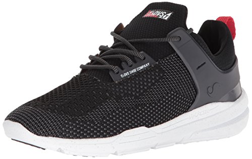 [해외]DVS Mens Cinch LT+ Skate Shoe, Black Charcoal Knit, 12 Medium US