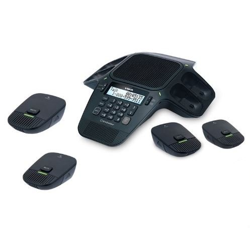[해외]VTech VCS704 ErisStation DECT 6.0 Conference Phone with Four Wireless Mics using Orbitlink Wireless Technology