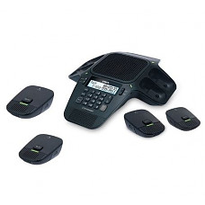 [해외]VTech VCS704 ErisStation DECT 6.0 Conference Phone with Four Wireless Mics using Orbitlink Wireless Technology