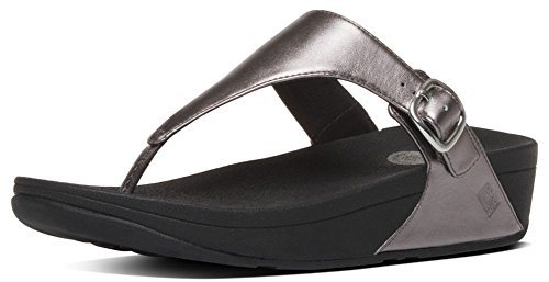 [해외]핏플랍 Womens The Skinny Flip Flop, Pewter, 9 M US