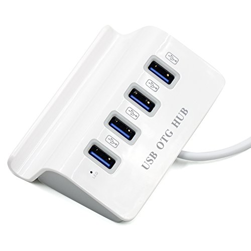 [해외]Yukeemi USB Hub, Portable 4-Port Hub with 1ft USB 3.0 Cable for Computer Phone