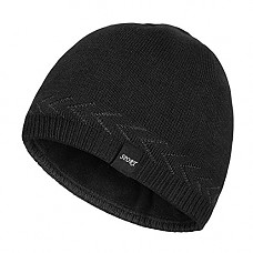 [해외]OMECHY Mens Winter Warm Knitting Hats Plain Skull Beanie Cuff Toboggan Knit Cap,Black