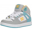 [해외]DC Girls Pure High-Top Skate Shoe, Turquoise/Citrus, 5.5 M US Big Kid