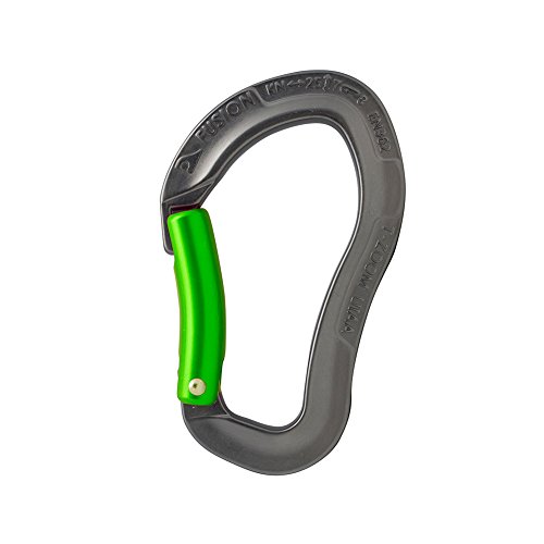 [해외]Fusion Climb Techno Zoom Bent Gate Ergonomic Carabiner Gray/Green