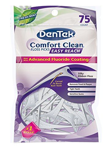 [해외]Comfort Clean Back Teeth Floss Picks 75-Count (Pack of 6)