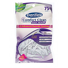 [해외]Comfort Clean Back Teeth Floss Picks 75-Count (Pack of 6)