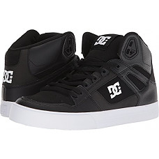 [해외]DC Mens Pure High-Top WC Skate Shoe, Black/White, 11 D US