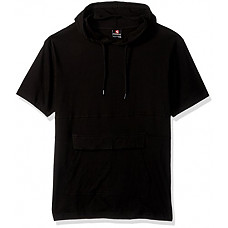 [해외]Southpole Mens Anorak Colorblock Short Sleeve Hoodie Single Jersey, Black, XX-Large