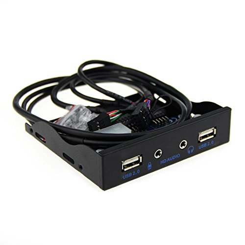 [해외]Amebay 3.5 Inch Front Panel USB Hub 2.0 with HD Audio