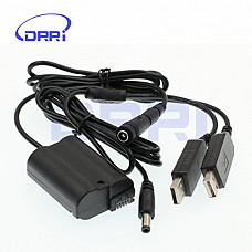 [해외]DRRI EP-5B DC Coupler Dual USB Adapter for 니콘 V1 D600 D710 D800 D810 D850 D7000