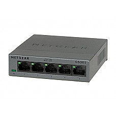 [해외]NETGEAR 5-Port Gigabit Ethernet Unmanaged Switch, Desktop, Internet Splitter, Sturdy Metal, Fanless, Plug-and-Play (GS305)