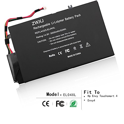 [해외]ZWXJ Laptop 배터리 EL04XL (14.8V 3400MAH 52WH) For Hp Envy Touchsmart 4 Series Envy4 Envy 4 HSTNN-IB3R TPN-C102 681879-1C1 HQ-TRE 681949-001 681879-541