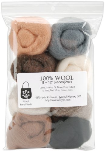 [해외]12" Wool Roving 8-Pack: Furry Friends (2oz)