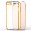 [해외]iPhone 8 Plus Case,iPhone 7 Plus Case, Ultra Slim Thin Crystal Clear Acrylic Protective Cover with Anti-scratch, Shockproof, Drop Protection Design for 애플 iPhone 8 Plus, iPhone 7 Plus (Gold)