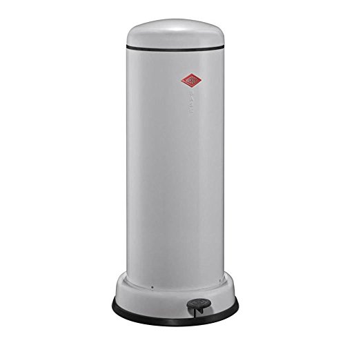 [해외]Wesco Big Baseboy-German Designed-Step Trash Can, Powder Coated Steel, 7.9 Gallon/30 L, Cool Grey, 38 x 38 cm