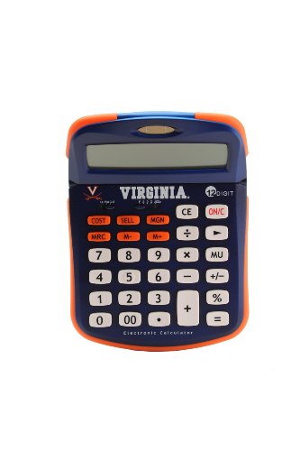 [해외]Collegiate Series 00539 UNIVERSITY OF VIRGINIA Solar-Powered Calculator with School Logo and Colors