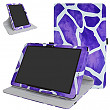 [해외]AT&T Primetime Tablet Rotating Case,Mama Mouth 360 Degree Rotary Stand With Cute Pattern Cover For 10&quot; AT&T Primetime Tablet,Giraffe Purple