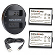 [해외]LP-E10 Newmowa 배터리 (2 pack) and Dual USB Charger for 캐논 EOS Rebel T3 T5 1100D 1200D Kiss X50