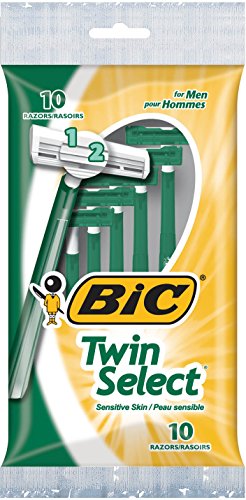 [해외]BIC Twin Select Twin Blade Shaver, Men, 10-Count (Packs of 12)