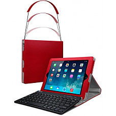 [해외]cQ Zip Line Folio Case with Bluetooth Keyboard for 아이패드 Air, Red (ZL-2250-250-400)