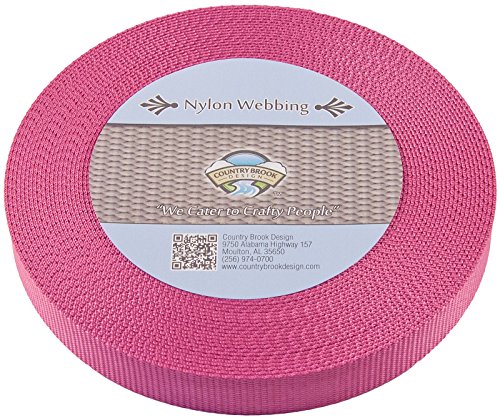 [해외]Country Brook Design 1-Inch Heavy Nylon Webbing, 50-Yard, Rose