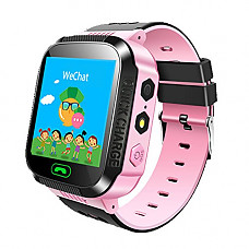 [해외]Jsbaby Kids Smart Watch 1.44 inch Touch Smartwatch for Children Girls Boys Summer Outdoor Birthday with 카메라 SIM Calls Anti-lost SOS Smartwatch Bracelet for iPhone Android Smartphone (Pink)
