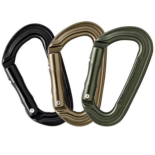 [해외]Fusion Climb Contigua II Military Color Edition Grooved Straight Gate Key Nose Carabiner Triple Pack