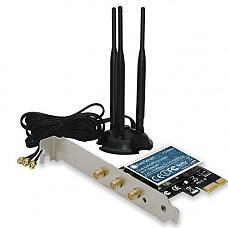 [해외]FebSmart Wireless Dual Band N900 (2.4GHz 450Mbps or 5GHz 450Mbps) PCI Express (PCIe) Wi-Fi Adapter Network Card with 18dBi Antenna Kit for Desktop Computers (FS-N900 Pro Edition)