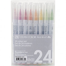[해외]Zig Clean Color Real Brush Markers (24 Per Package)
