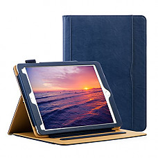 [해외]아이패드 9.7 Case,iPad 2018 / 2017 Case,iPad 6th / 5th Generation Case - [Corner Protection] Stand Folio Cover Case with Auto Wake / Sleep for 애플 아이패드 9.7 inch,iPad Air 2 / 아이패드 Air,Blue