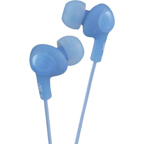 [해외]JVC HAFR6A Gummy Plus Sound Isolation Earbuds with Mic and Remote, Peppermint Blue