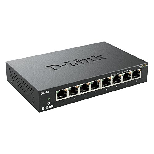 [해외]D-Link 8 Port Gigabit Unmanaged Metal Desktop Switch (DGS-108)