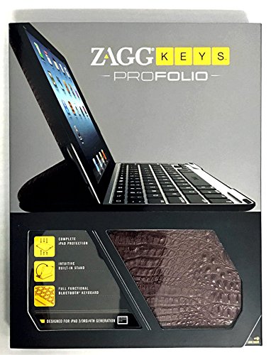 [해외]Zaggkeys Profolio Bluetooth Keyboard Case for 아이패드 2nd 3rd and 4th Generation (Alligator)