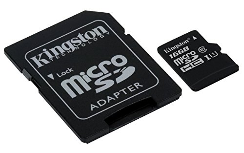 [해외]Kingston Canvas Select 16GB microSDHC Class 10 microSD Memory Card UHS-I 80MB/s R Flash Memory Card with Adapter (SDCS/16GB)