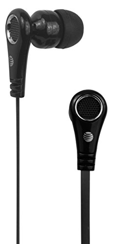 [해외]AT&T PEB01-BLK Stereo In-Ear Earbuds with Tangle-Free Cable, Black