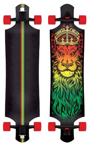 [해외]Santa Cruz Lion God Rasta Drop Thru Cruzer Freeride Longboard Deck Complete 40"