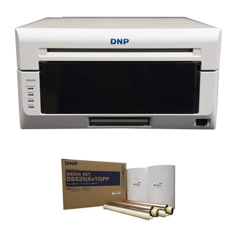 [해외]DNP DS820A 8" Professional Dye-Sublimation Printer for 8x10 and 8x12 Photos - Bundle With Pure Premium Media for DS820A Printer, 8x10, 2 x 130 Print Rolls