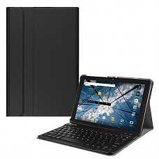 [해외]Fintie AT&T Primetime 10 Inch Tablet Keyboard Case - Slim Shell Stand Cover with Magnetically Detachable Wireless Bluetooth Keyboard for ATT / ZTE Primetime K92 10" Tablet 2017 Release, Black